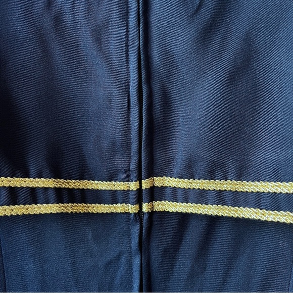 Vintage 80s Jessica Howard Military Flight Attendant Dynasty Navy Dress - Picture 11 of 12